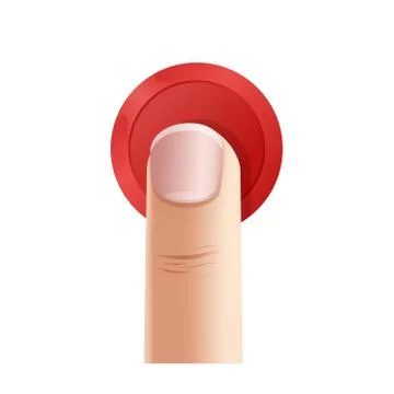 Finger and button Stock Illustration