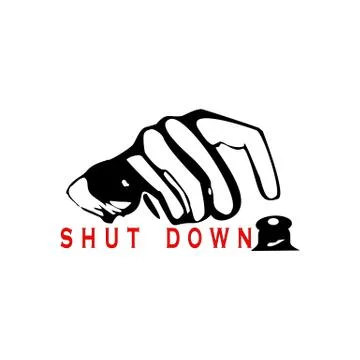 Finger and button Stock Illustration