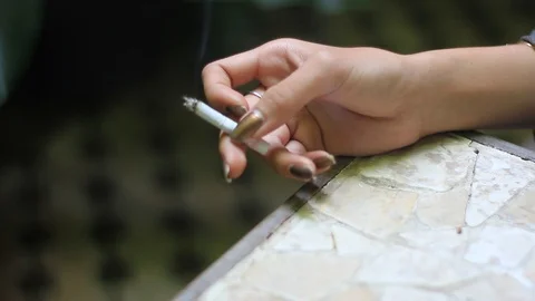 Finger and Smoke Stock Footage 112374968