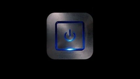 Finger on and off system power buttons Stock-Footage 102657155