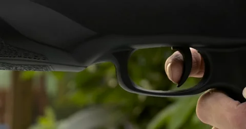 Finger Arrow Pulls the Rifle Trigger. Stock Footage 157184481