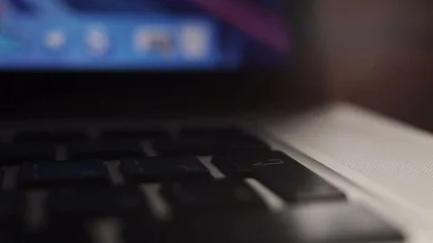 A finger on the black keyboard clicks Stock Footage 102785341