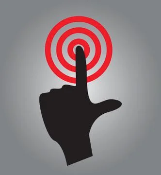 Finger click Illustrazione stock