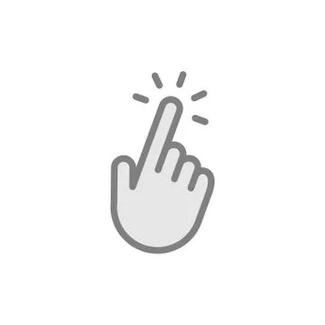 Finger clicking, hand pointer cursor icon Stock Illustration