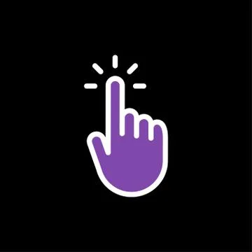 Finger clicking, hand pointer cursor icon Stock Illustration