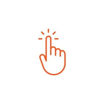 Finger clicking, hand pointer cursor icon Illustrazione stock