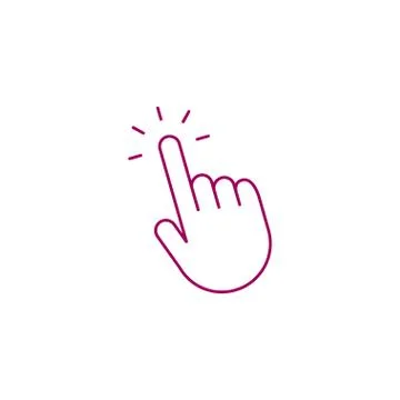 Finger clicking, hand pointer cursor icon Stock Illustration