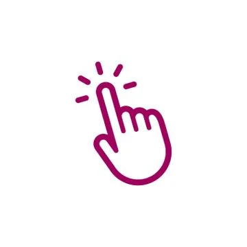 Finger clicking, hand pointer cursor icon Stock Illustration