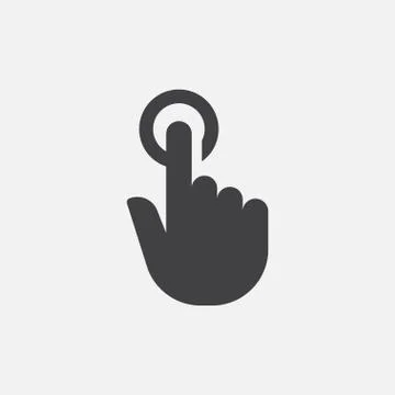 Finger clicking icon, hand pointer vector illustration Stock Illustration