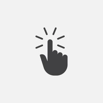 Finger clicking icon, hand pointer vector illustration Stock Illustration