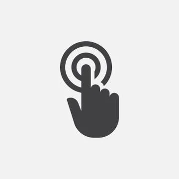 Finger clicking icon, hand pointer vector illustration 스톡 일러스트