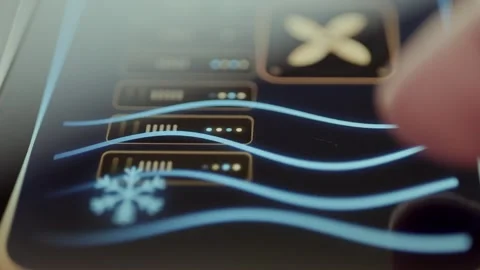 Finger Controlling Server Rack Airflow Distribution 4K Stock Footage 341357455