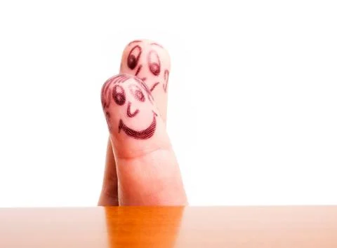 Finger couple Stock Photos