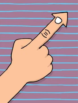 Finger cursor pointing arrow Stock Illustration