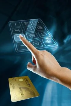 Finger digicode Foto stock