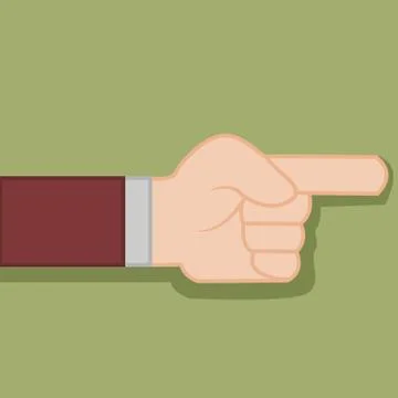 Finger Direction Hand Gesture Vector Illustration Graphic 库存插图