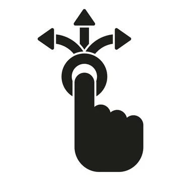Finger dragging gesture icon for user interface control Illustrazione stock