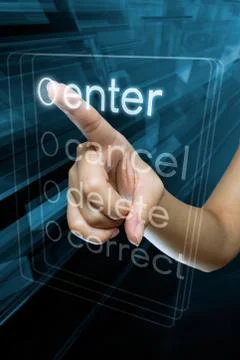 Finger enter Foto stock