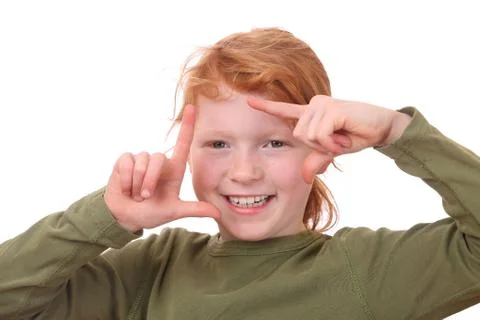 Finger frame Foto stock