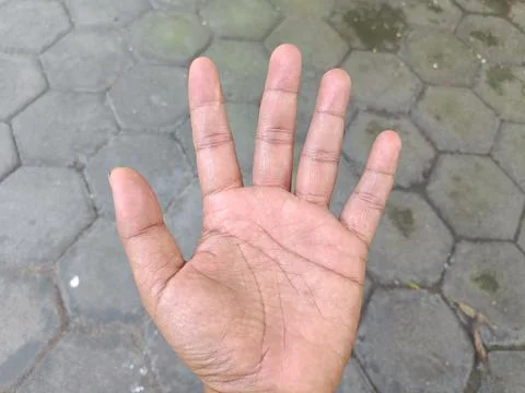 Finger gesture stretched Stock Photos