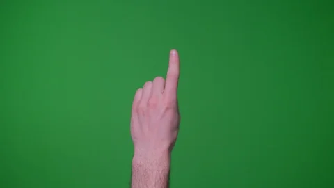 Finger gestures pack 1 on greenscreen 스톡 동영상 89759026