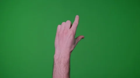 Finger gestures pack 2 on greenscreen Video stock 89758964