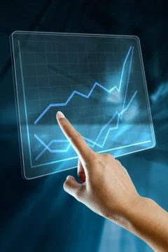 Finger graph Foto stock