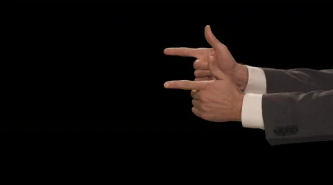 Finger guns shooting Stock Footage 754581