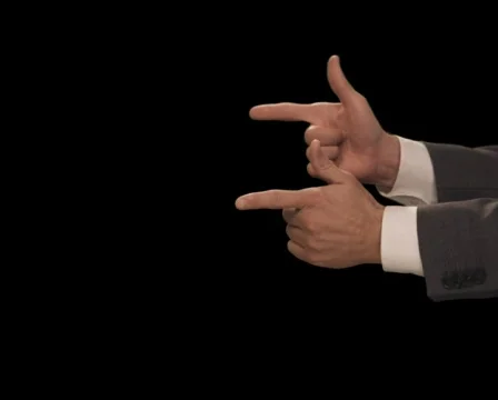 Finger guns shooting Stock Footage 754582