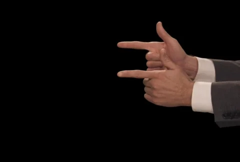 Finger guns shooting Stock Footage 754583