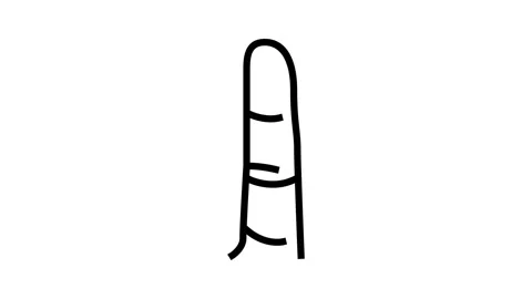 Finger hand gesture line icon animation Stock Footage 224249085