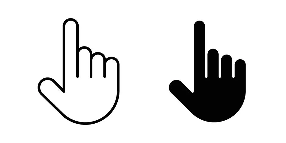 Finger icon graphic element. web icon set Stock Illustration