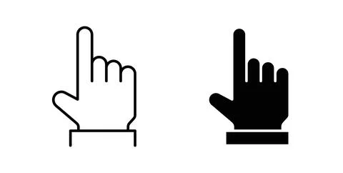 Finger icon symbol. Flat Vector illustration イラスト素材
