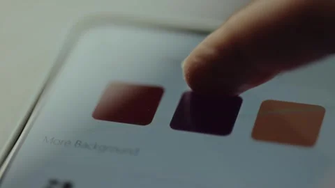 Finger interacting with the color selection option, selecting a color for Stock Footage 327450079