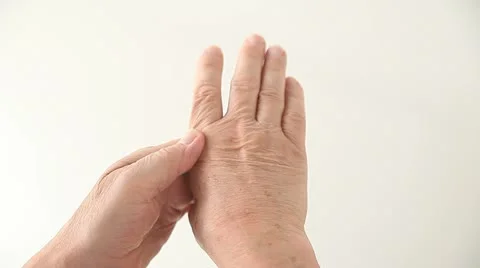Finger joint pain Stock Footage 11485110