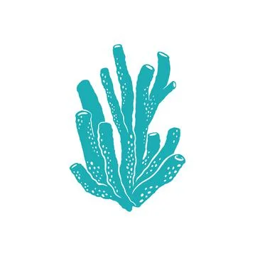 Finger leather coral with sharp edge isolated icon イラスト素材