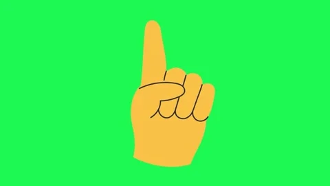 A finger of the left hand is moving side to side in a denial and prohibition Stock Footage 306825290