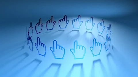 Finger Mouse Pointers (Loop) Stock Footage 9883955