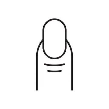 Finger nail icon vector Stock Illustration