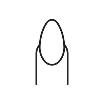 Finger nail icon vector Stock Illustration
