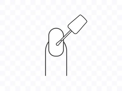Finger nail polish icon. Vector illustration, flat design. Stock Illustration