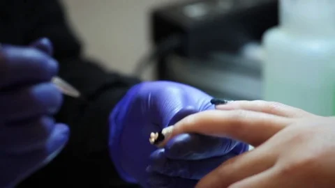 Finger nails manicure Stock Footage 72287580