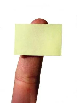 Finger notecard Stock Photos