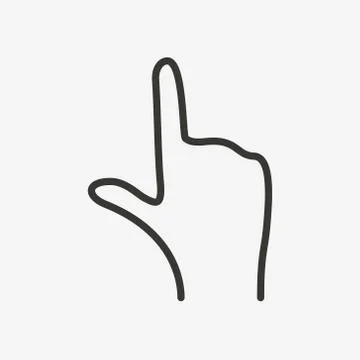 Finger outline icon Stock Illustration