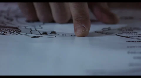FINGER OVER MAP (SLOW MOTION) Stock Footage 29986617