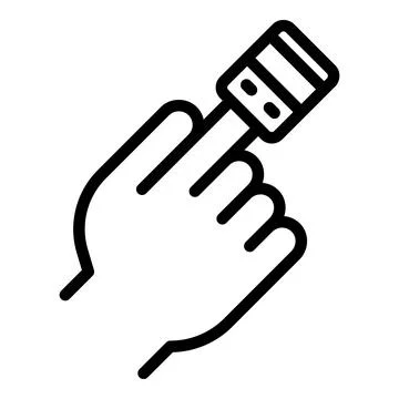 Finger oximeter icon outline vector. Home equipment Stock Illustration
