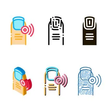 Finger pain point icon vector mix outline Stock Illustration