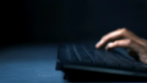 Finger pain while typing Stock Footage 121347766