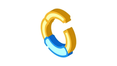 Finger piercing isometric icon animation Stock Footage 327291650