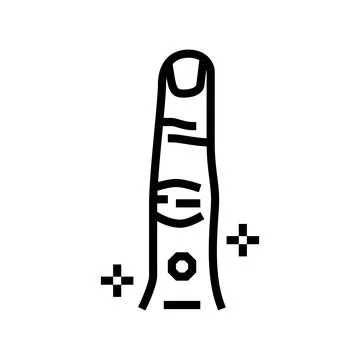 Finger piercing line icon vector illustration Stock Illustration